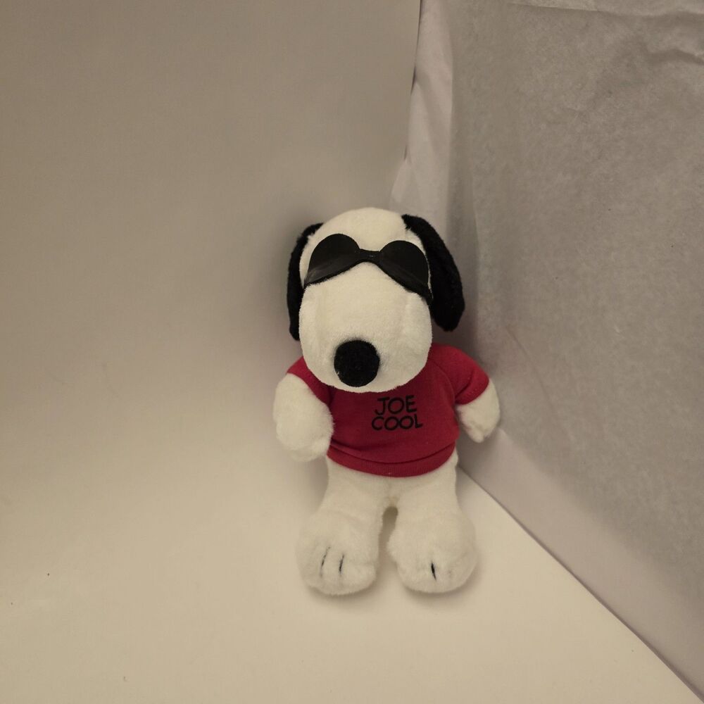 Hallmark Peanuts Joe Cool Snoopy 12-inch plush toy sunglasses and red shirt